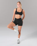 Wrap Mid Rise Short - Black