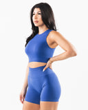 Stratus Crop Tank - Sapphire